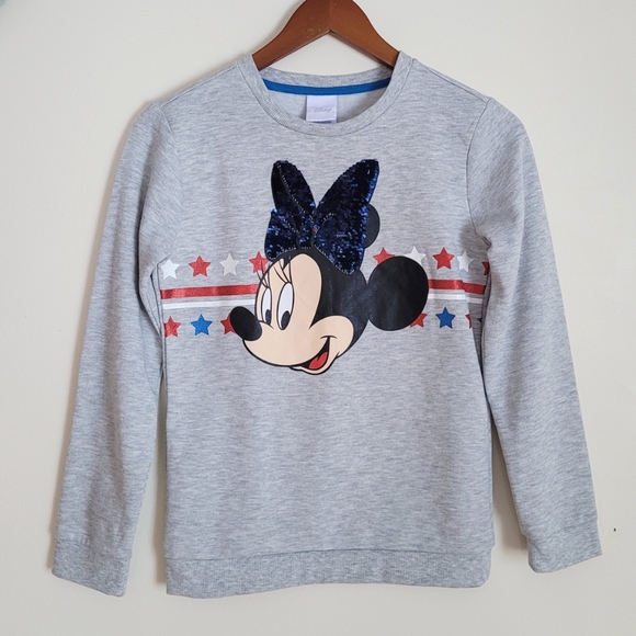Disney | Minnie Mouse Logo Reversible Sequinned Sweatshirt L - Picture 4 of 7